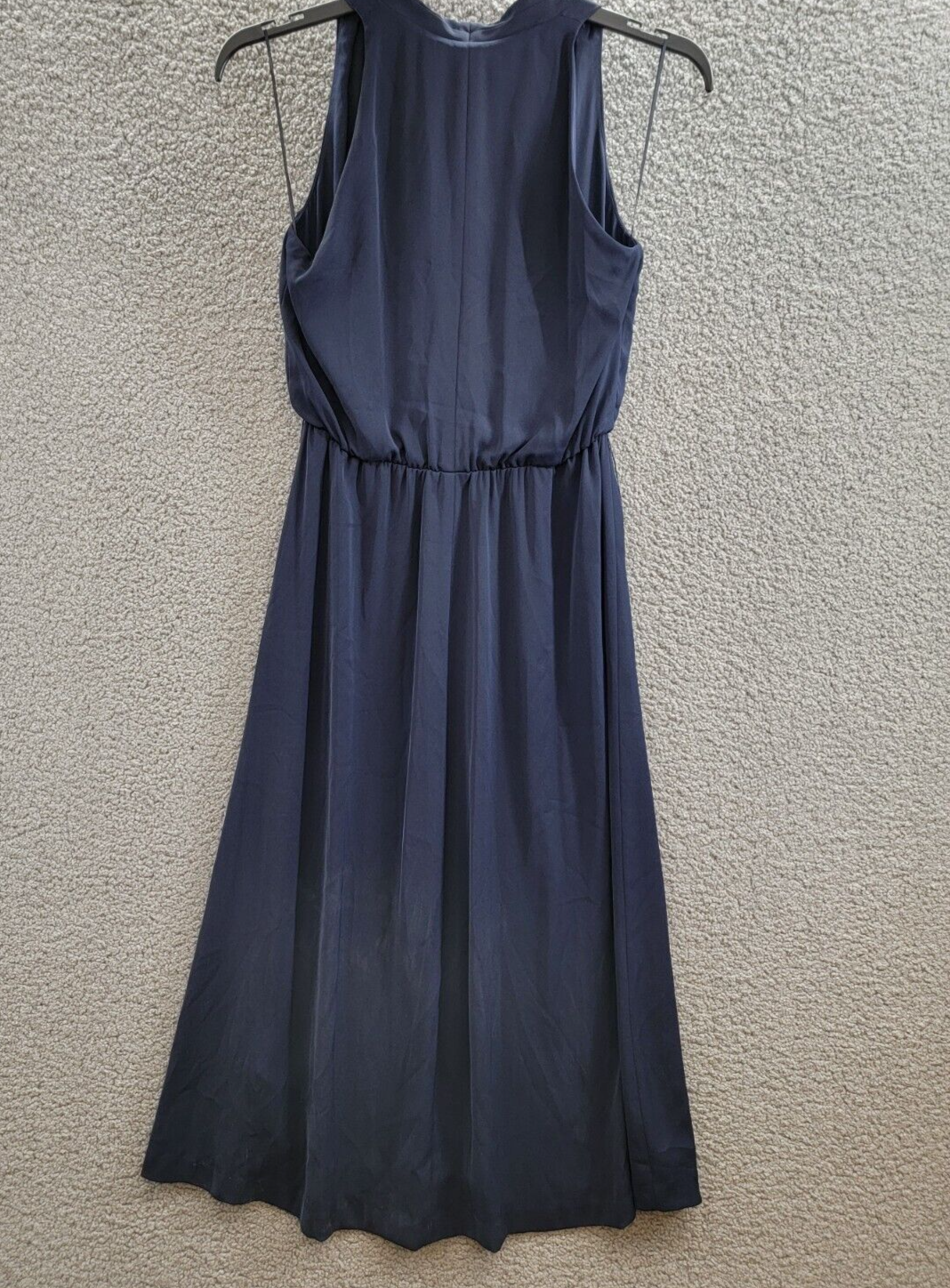 Lauren Ralph Lauren Georgette Halter Cocktail Dress Women's 2 Navy Sleeveless - Picture 9 of 15