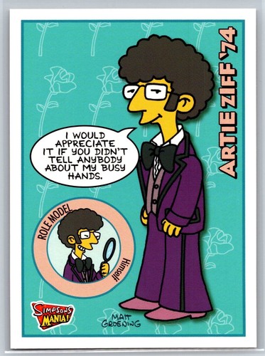 2001 Inkworks The Simpsons Mania Artie Ziff '74 #36 | eBay