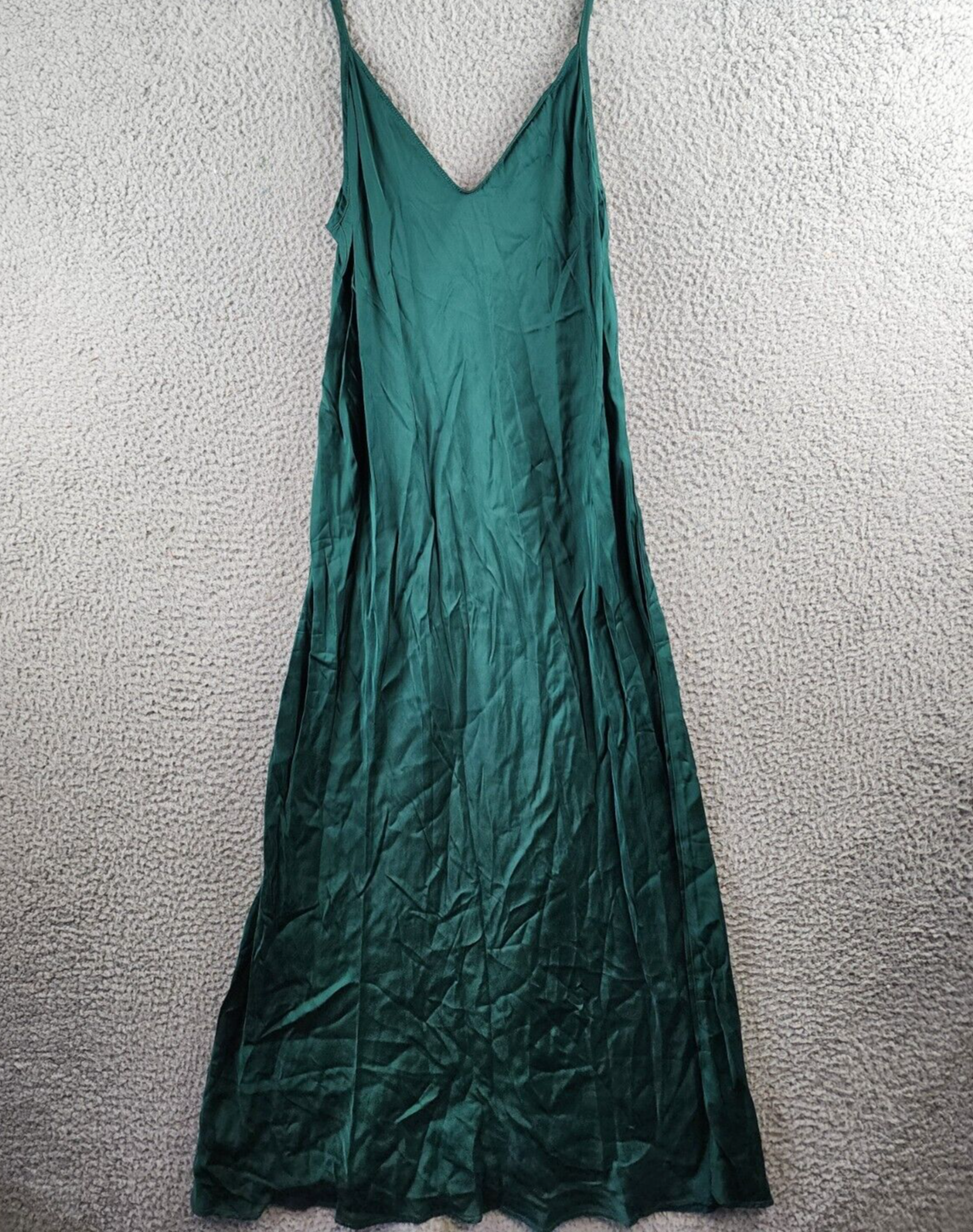 Velvet by Graham & Spencer Poppy Slip Dress Women's L Fern Green V-Neck Pullover - Picture 2 of 13