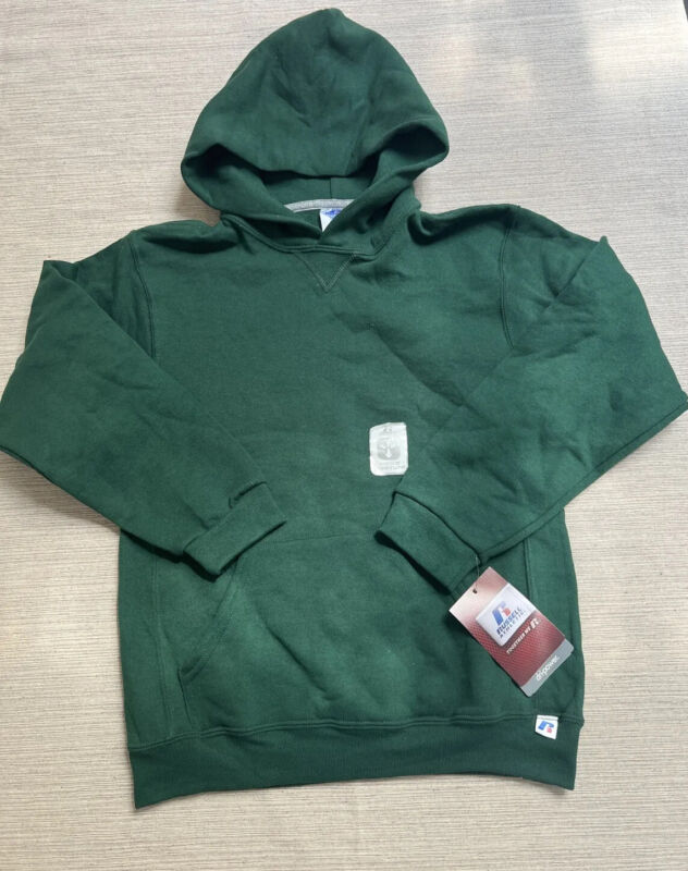 Russell Athletic hoodie sweatshirt YOUTH LARGE Dark Green/ Oxford New