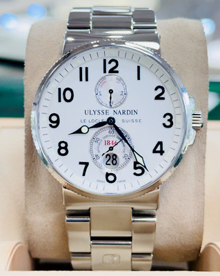 Ulysse Nardin Maxi Marine Chronometer Automatic 43mm Steel Men Watch 263-67-7/40
