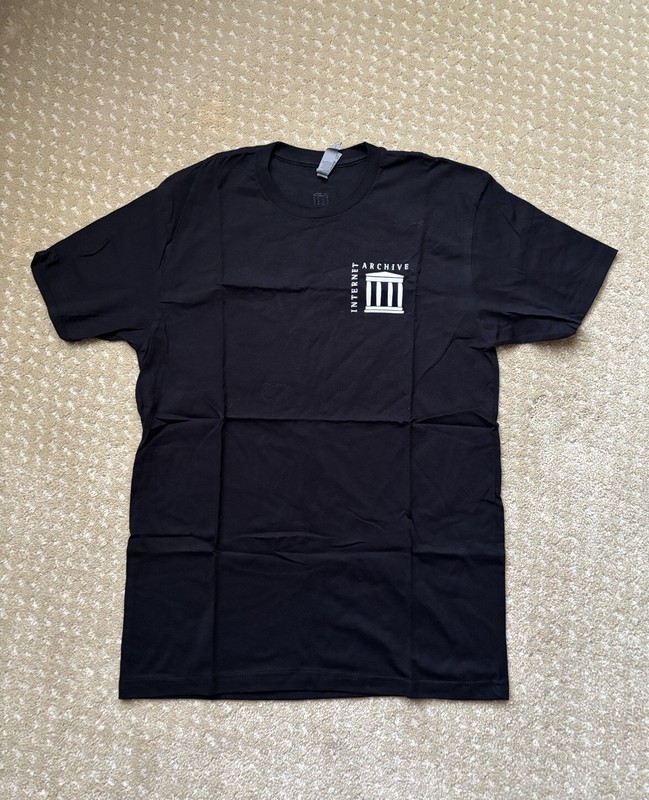 Men’s Internet Archive Logo World Wide Web T-Shirt Black Size