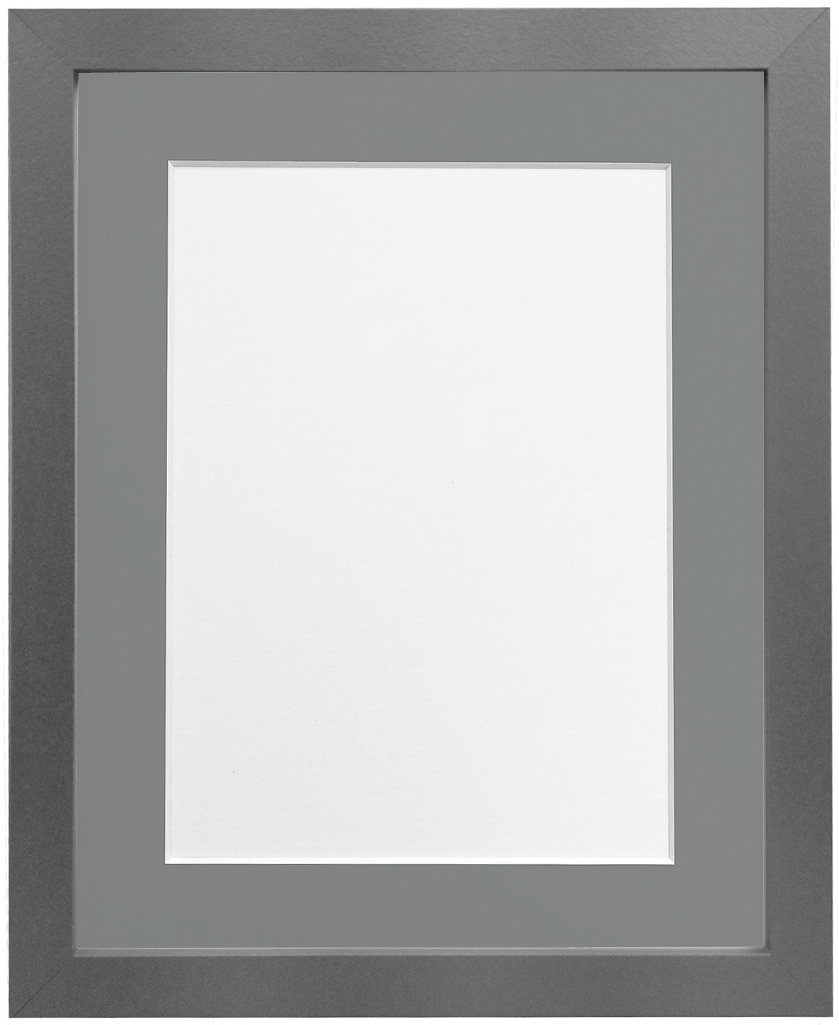 Silver Picture Photo Frames with Light Grey & Dark Grey Mounts Multiple