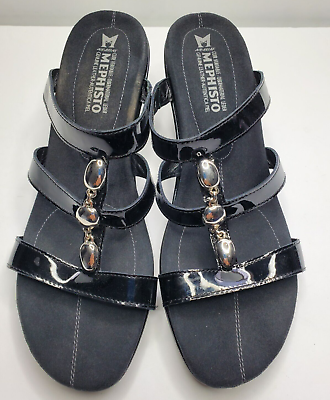Mephisto black patent leather best sale sandals