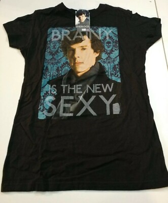 Sherlock - Benedict Cumberbatch Women's Slim Fit T-Shirt sz.M brainy is sexy NEW