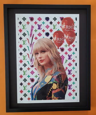 DEATH NYC Hand Signed LARGE Print Framed 16x20in COA TAYLOR SWIFT HERMES LV +