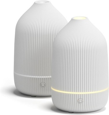 SALUBRITO Aroma Diffuser 2er-Pack, Weiß Diffusor für ätherische Öle, Ultraschall
