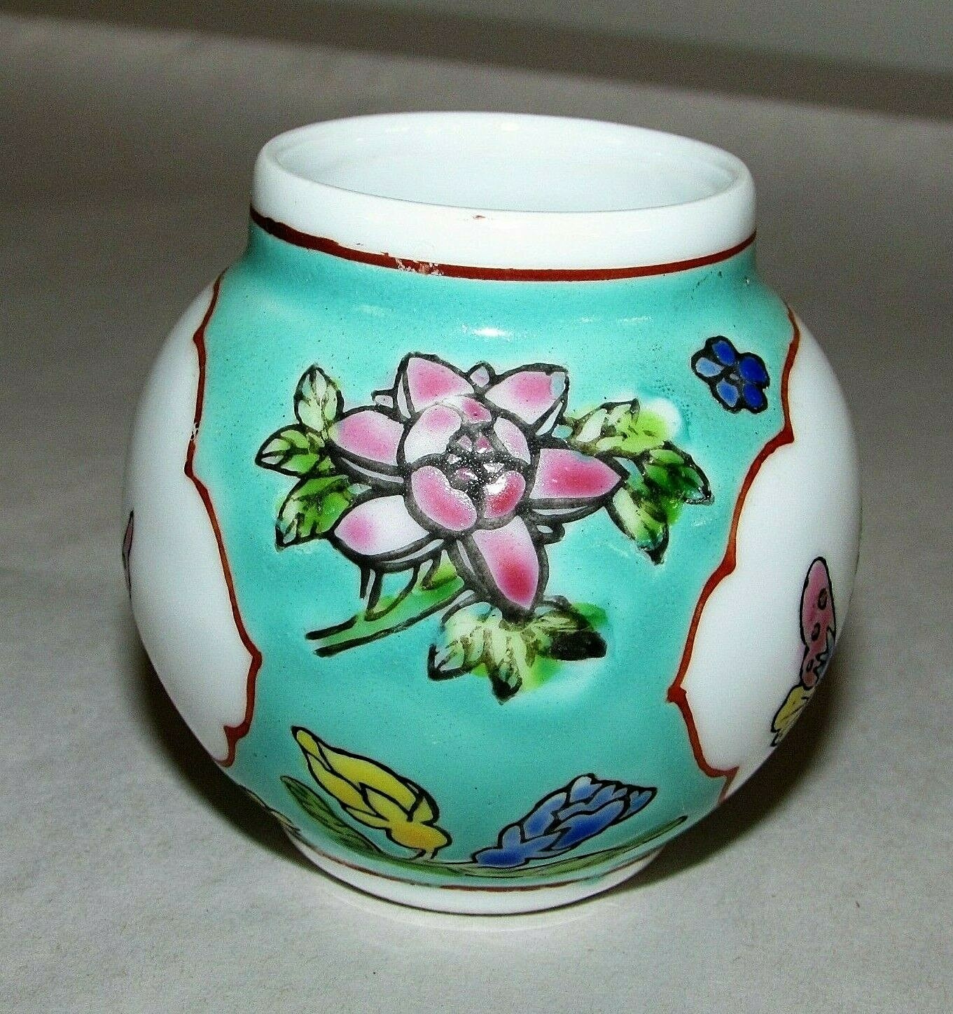 Chinese Ceramic Bird Cage Water Cup Feeder Multi-Color Maker's Mark 3