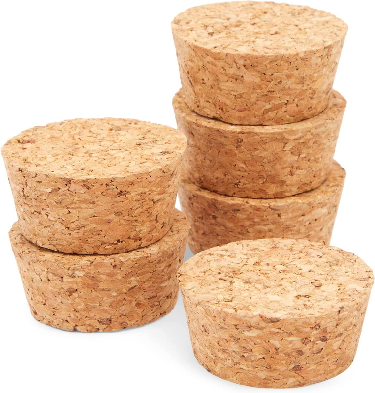 6 Pack Size 28 Tapered Cork Stoppers for Bottles, Jars, DIY Art Projects, Crafts