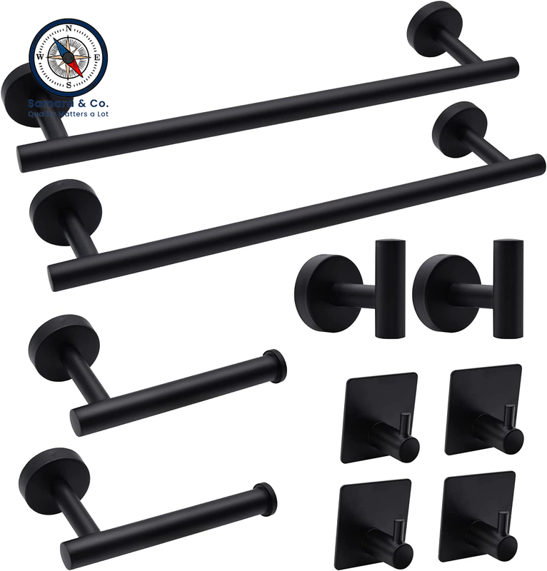 10 PCS Bathroom Hardware Accessories Set Hand Towel Bar Stainless Steel 304