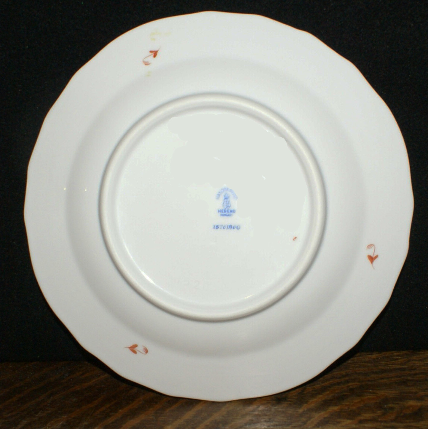 FIVE Herend CHINESE BOUQUET Red RUST (AOG)  #1520 Dessert Pie Plates * 8.25