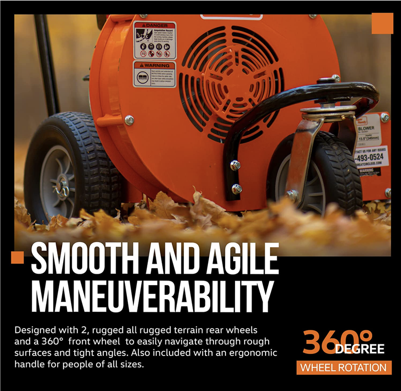 Wheeled Walk behind Leaf Blower 7Hp SuperHandy Jet Sweeper 2000 CFM 200 MPH New