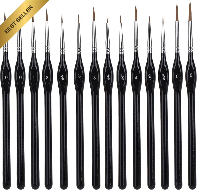 14 Pieces Fine Detail Paint Brush Miniature Painting Brushes Kit Mini Paints Bru