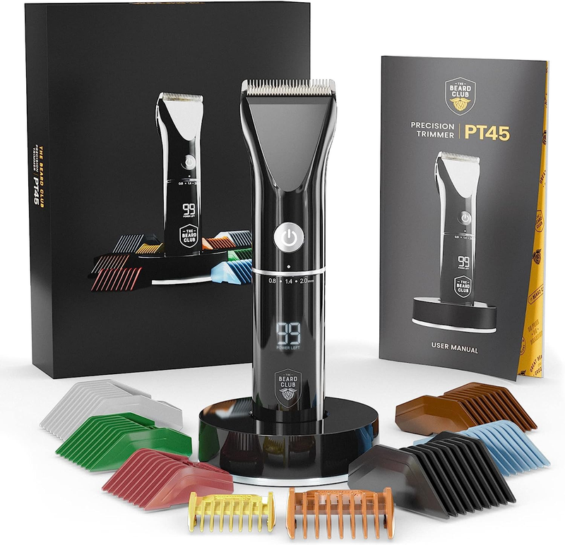 Beard Club PT45 Beard Trimmer for Men - Electric Cordless Rechargeable Beard & H
