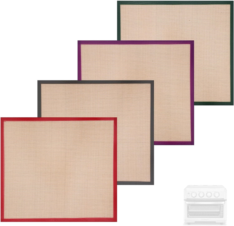 4Pcs Reusable Silicone Liners for Cuisinart TOA-60/TOA-65/TOA-70, 26X29Cm/10.2X1