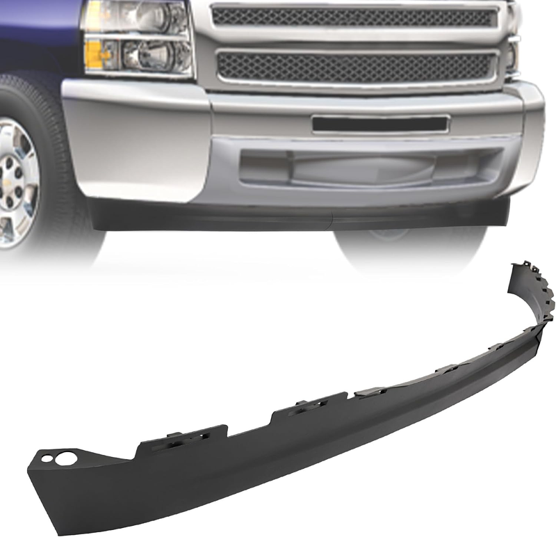 Front Bumper Lower Valance Compatible with 2007-2013 Chevy Chevrolet Silverado 1500 Replacement for 25821880 GM1092191 Lower Air Deflector Extension Black
