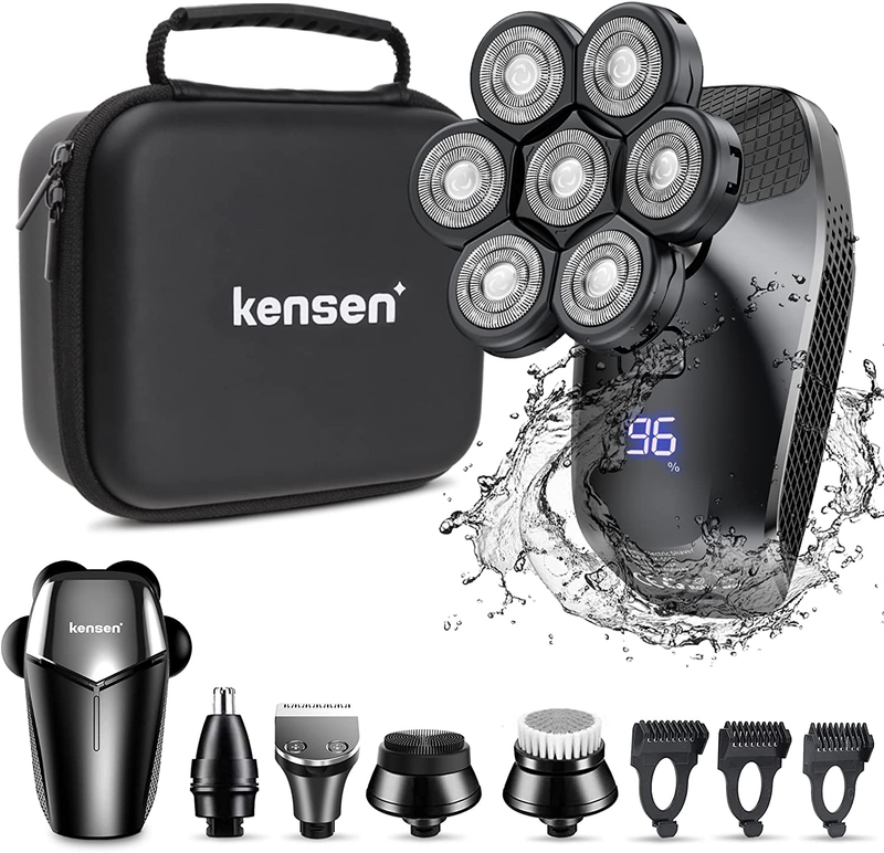 7D Head Shaver KENSEN 5 in 1 Bald Head Shavers for Men USB Rechargeable