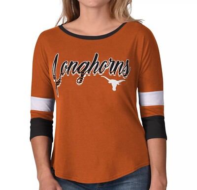 Texas Longhorns Women's G-III For Her Prospect 3/4 Sleeve Tee - FREE SHIPPING!
