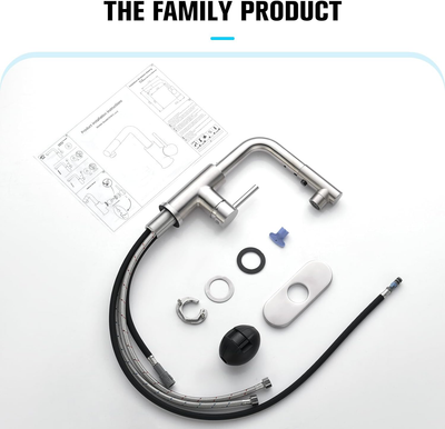 Crea Kitchen Faucets with Pull Out Sprayer, Bathroom Sink Faucets Mini Bar Prep