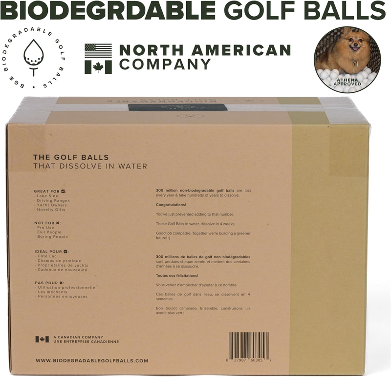 | Water Dissolvable Golf Balls, Eco Friendly Golf Gift | Water Soluble for Drivi