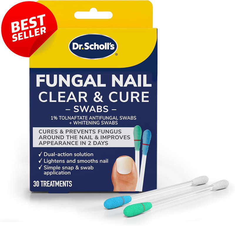 Dr. Scholl's Fungal Nail Clear & Cure Swabs 30ct Tolnaftate Treatment - US
