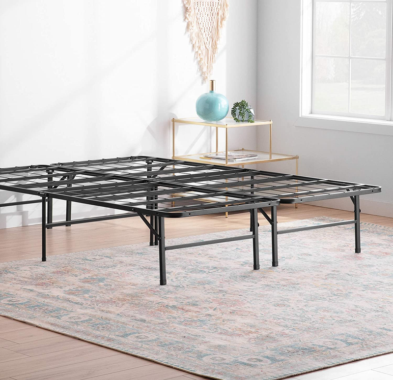 Folding Platform Bed Frame 13&Prime; Clearance under Bed Storage Heavy Duty 5 Min Asse