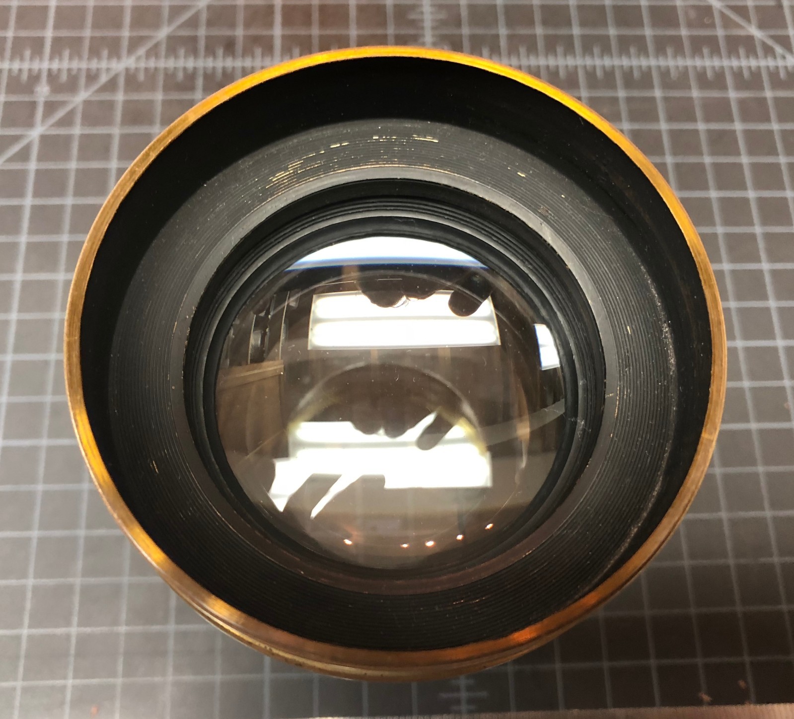 Vintage large format Brass Lens, Petzval  11