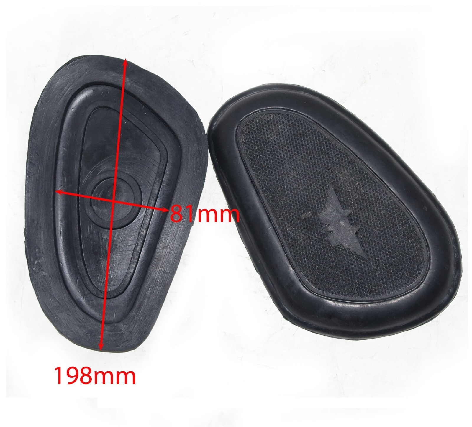 Matchless Petrol Gas Fuel Tank Knee Pad Knee Grip Set Black Rubber 1938 - 56  