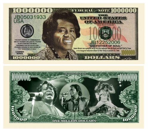 Pack of 25 - James Brown Million Dollar Bills - Godfather Of Soul