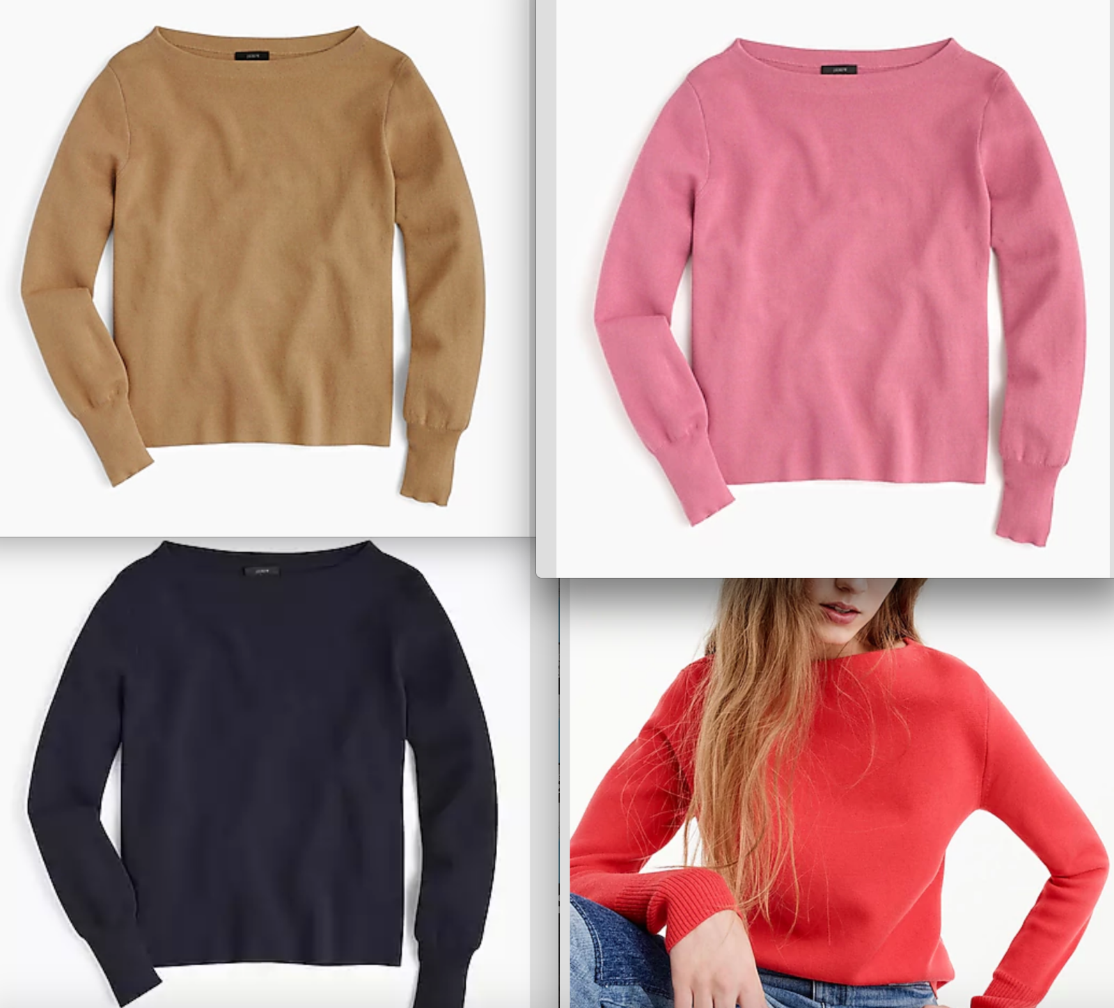 J.Crew subtle boatneck sweater merino wool/cotton-H2779 J.Crew subtle boatneck sweater merino wool/cotton-H2779
