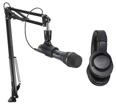 Audio Technica AT2005USBPK Podcast Podcasting Kit w/ Microphone+Headphones+Boom