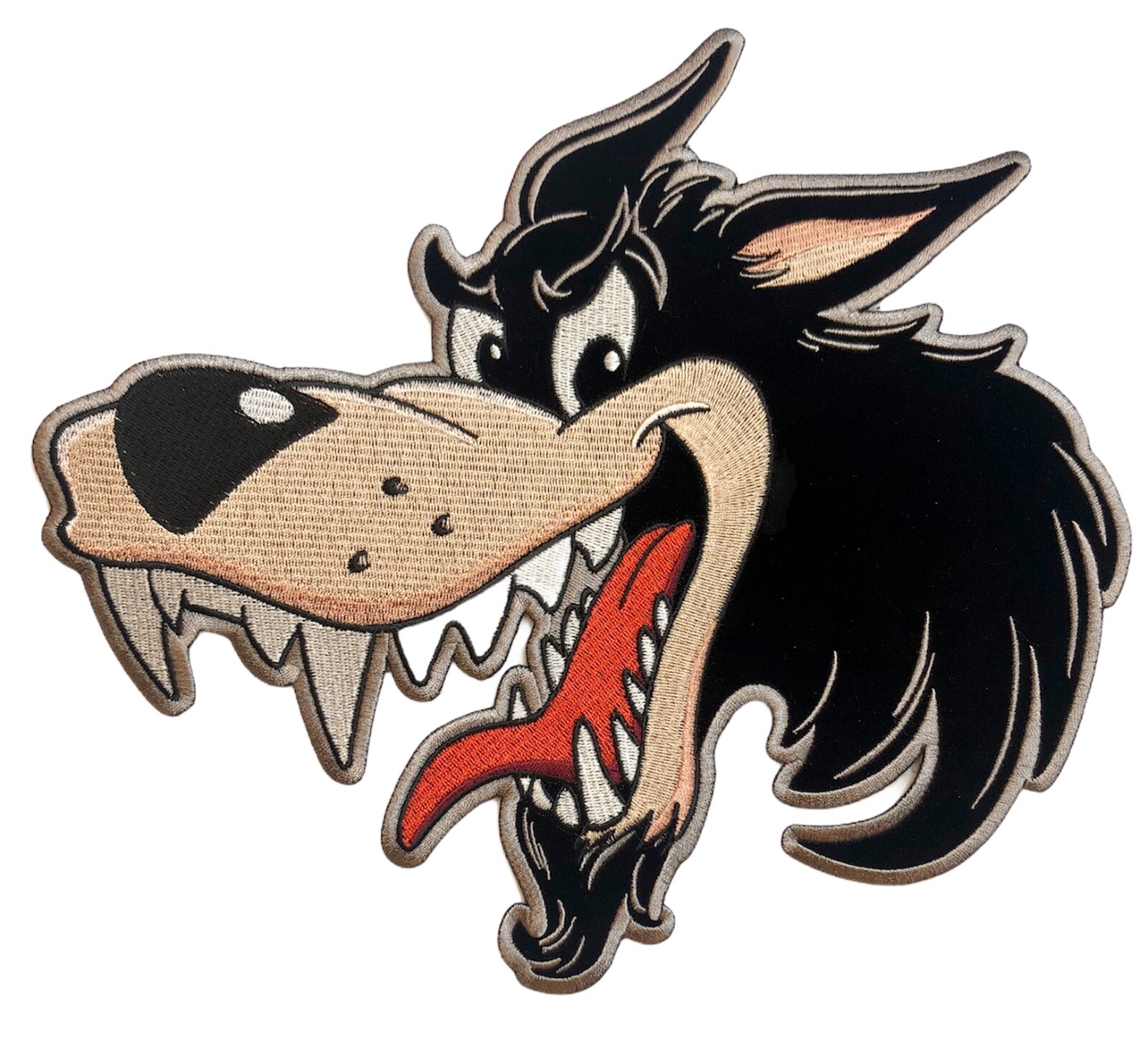 Lone Wolf Biker Cartoon 4 inch Embroidered Patch IV3899
