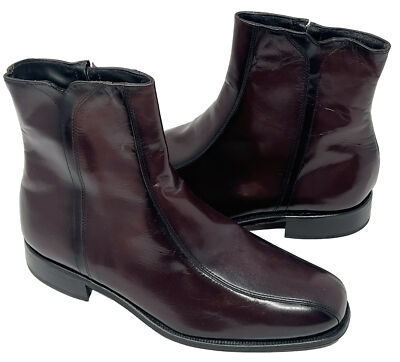 Florsheim Men's Regent Brown Leather Zip Ankle Boots Men's Size 11 3E NEW