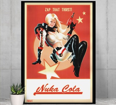 Fallout Poster Nuka Cola Zap That Thirst Pin Up Video Game Poster Gaming 