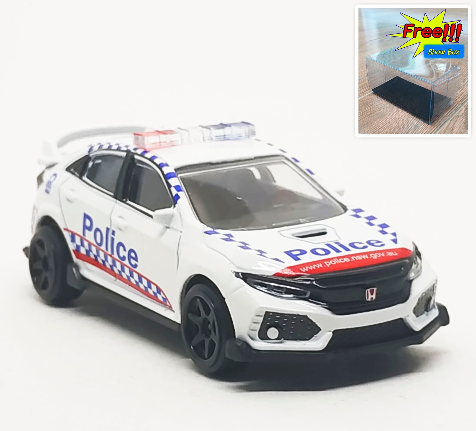 Majorette Honda Civic Type R White - Australia Police 1:58