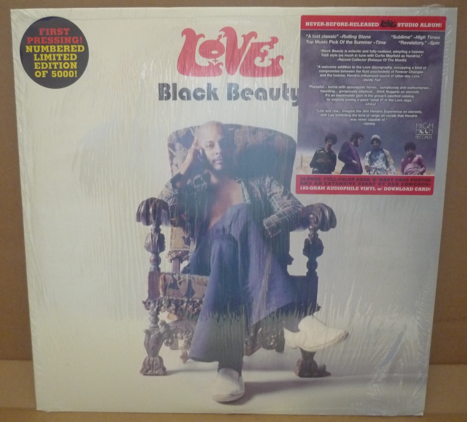 LOVE Black Beauty LP HIGH MOON 2012 US orig+ltd+number+book