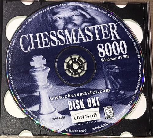 Chessmaster 8000 (PC, 2000) windows strategic chess board game 2 Disc No Booklet