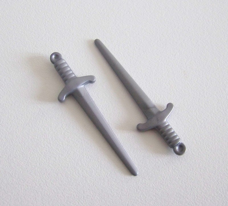 Playmobil (L2321) Moyen-Age - Lot De 2 EpÃ©Es Grises Large Garde