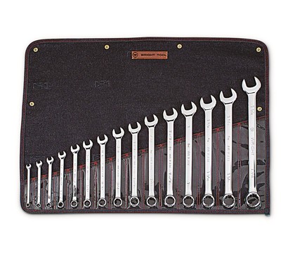 Wright Tool 915 15 Pc. Full Polish Combination Wrench Set 5/16'' - 1-1/4'' 12 Pt.