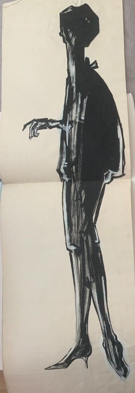 Michel De Alvis (1936-2019)  118 X 35 Cm Grande Scene Animee 1960 (90)