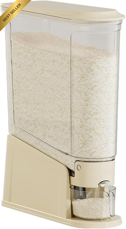 Rice Dispenser,Airtight Cereal Storage Container,Slim Rice Storage Container,Kit