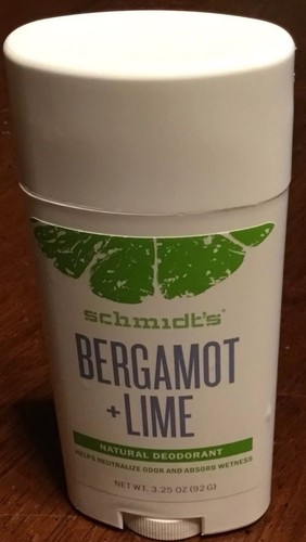 Lot Of 2 Schmidt's Deodorant Bergamot + Lime vegan natural deodorant