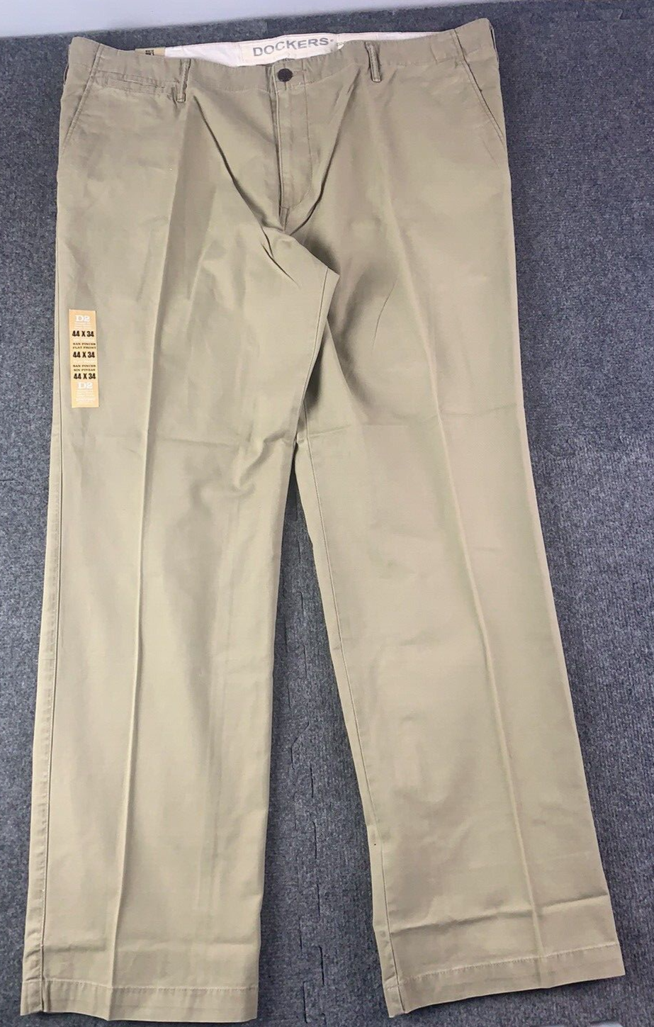 DOCKERS D2 Mens Straight Fit Flat Front Chino Pants Size