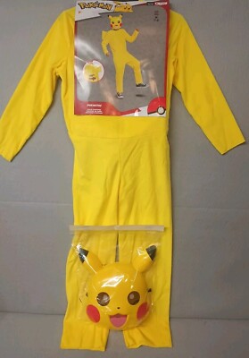 Pokemon Pikachu Halloween Costume Size medium 7-8 Disguise Mask Kid Youth Child 