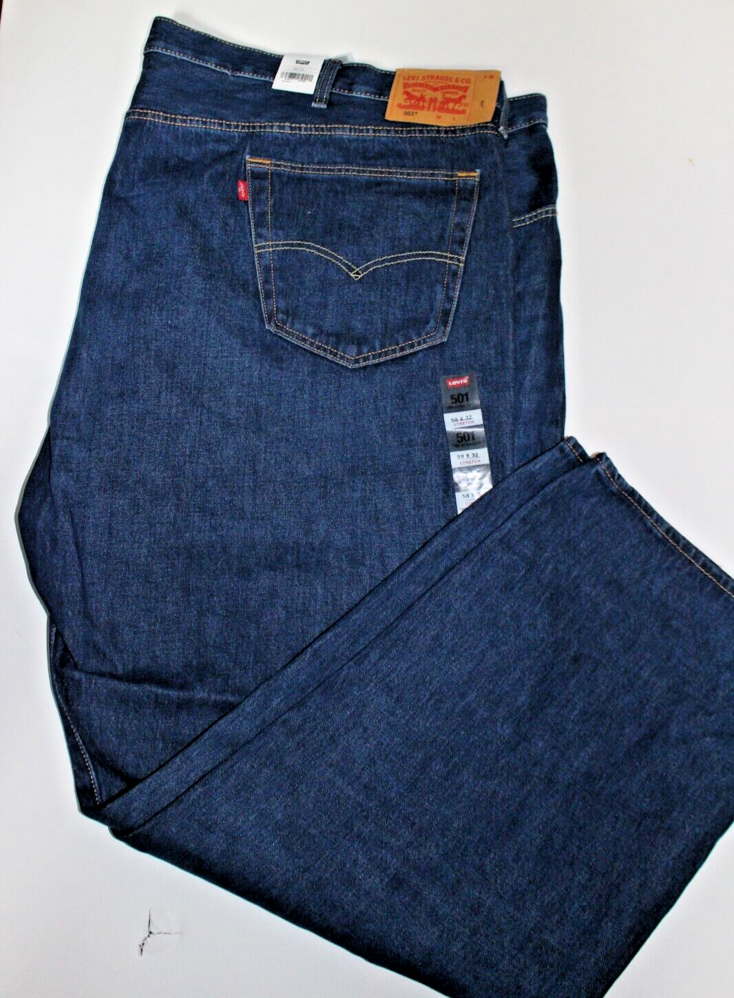 LEVI'S 501 BUTTON FLY JEANS SZ: 58 X 32 NWT | eBay