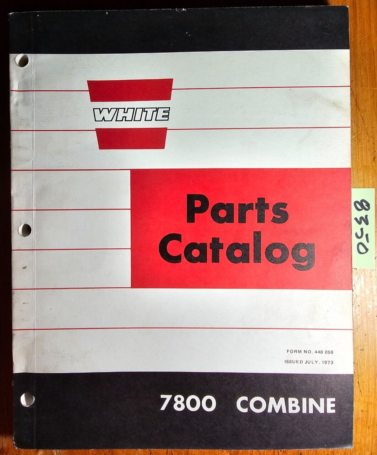 KKK.Fページ WFE White Cockshutt Oliver 7800 Combine Parts Catalog Manual