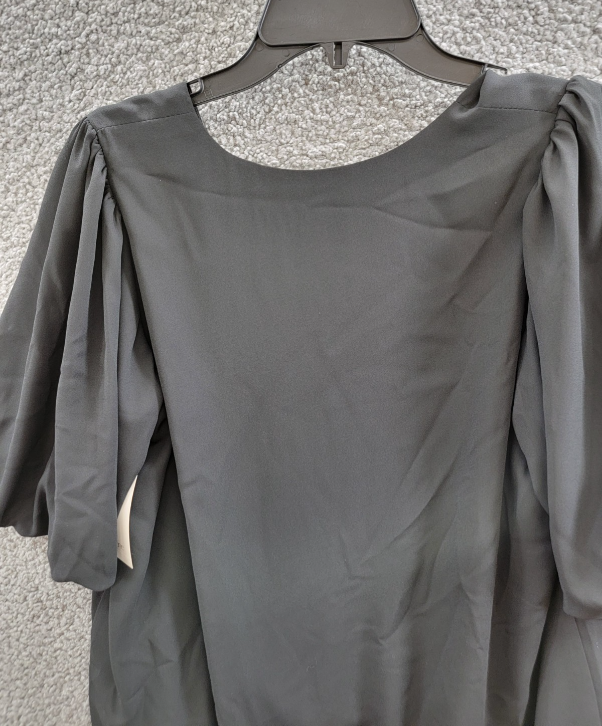 Karen Kane Puffed Sleeve Blouse Hem Top Women's S Black V-neck Pullover Style - Picture 12 of 14