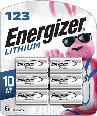 123 Batteries, Lithium CR123A Battery, 6 Battery Count