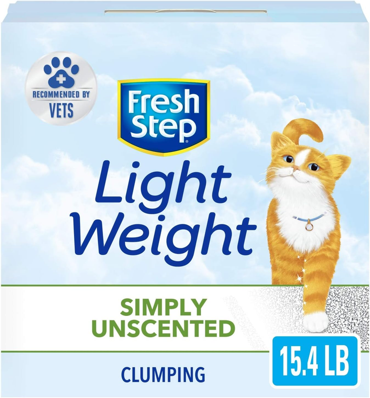 Fresh Step Lightweight Clumping Cat Litter, Unscented, 15.4 