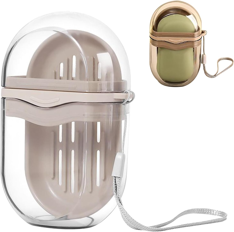 Soap Travel Case | Leakproof Travel Soap Container with Drainage | Transparent S